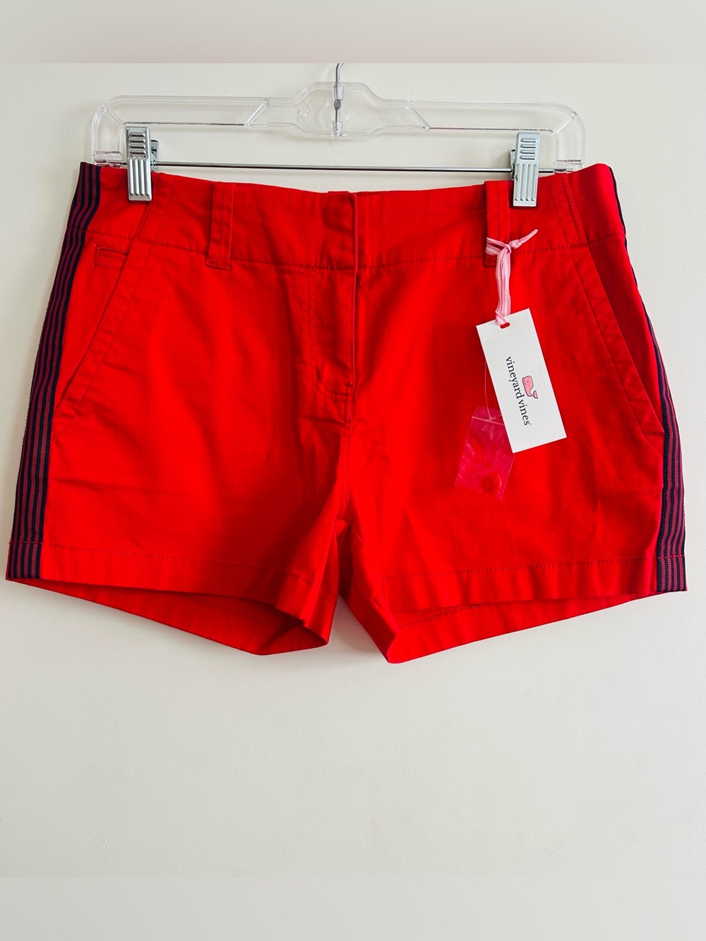 NWT Vineyard Vines Bright Red Women's Cotton Blend Shorts